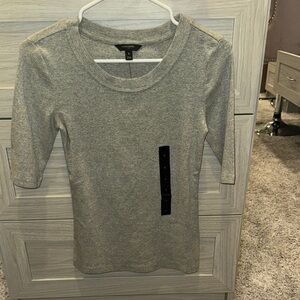 Gray Short Sleeve Top